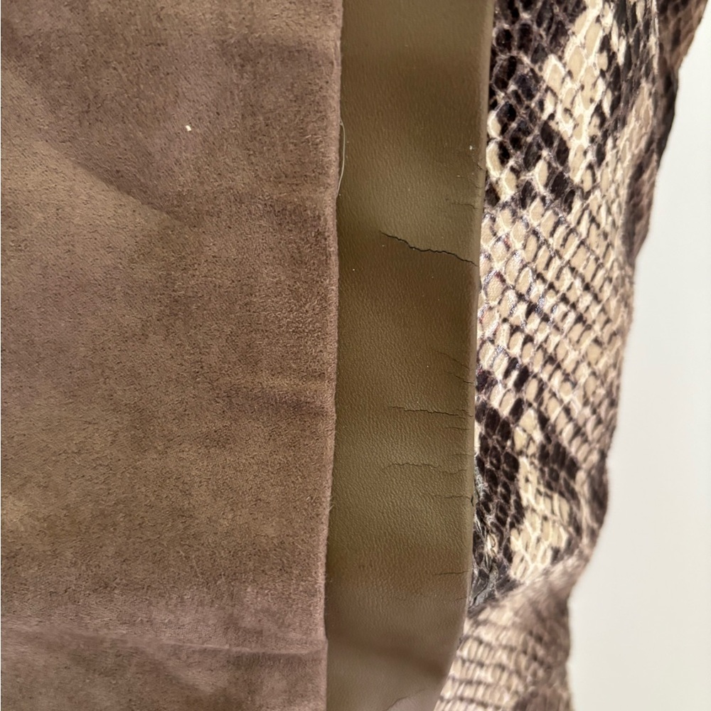 Cosmopolitan Brown Suede & Snakeskin Heeled Boots Size 9M - Picture 5 of 10